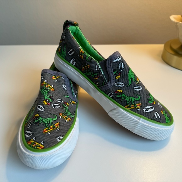 Lily & Dan Boys' Memory Foam Canvas Shoes Dinosaur Print 🦖 (Gift with Purchase) - Picture 1 of 9